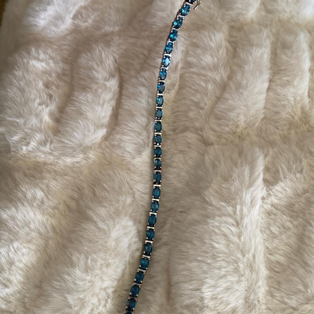 London blue topaz tennis bracelet